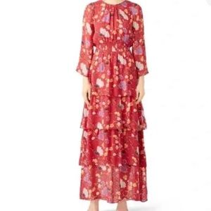 by Timo Semi  couture layered floral maxi dress
 Women’s Medium EUC